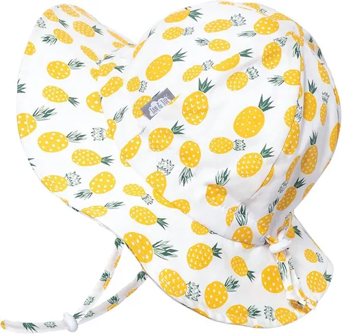 Vista 10 de JAN & JUL Sombrero de sol de algodón UPF 50+ con ala ancha para niñas pequeñas