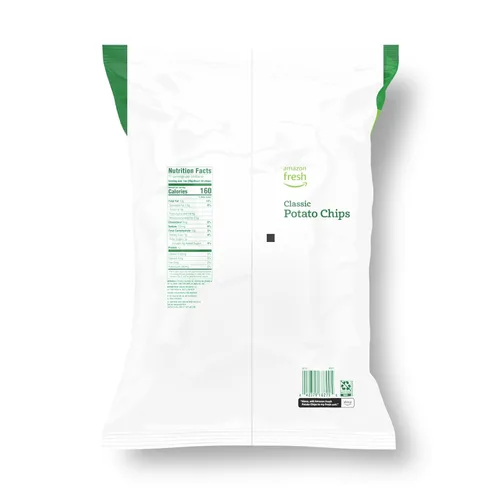 Vista 2 de Amazon Fresh, Papas fritas clásicas, 11 onzas (anteriormente Happy Belly, el embalaje puede variar)