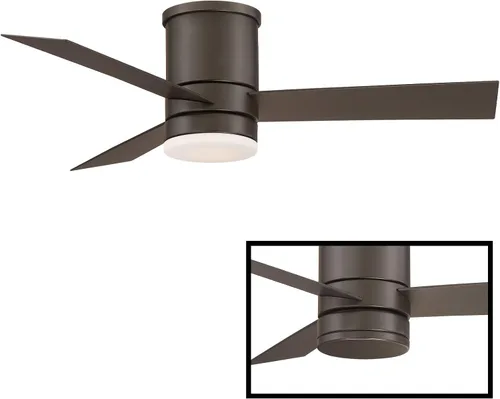 Vista 3 de Axis - Ventilador de techo inteligente de 3 aspas para interiores y exteriores, 44 pulgadas, bronce con kit de luz LED de 3000 K y control remoto