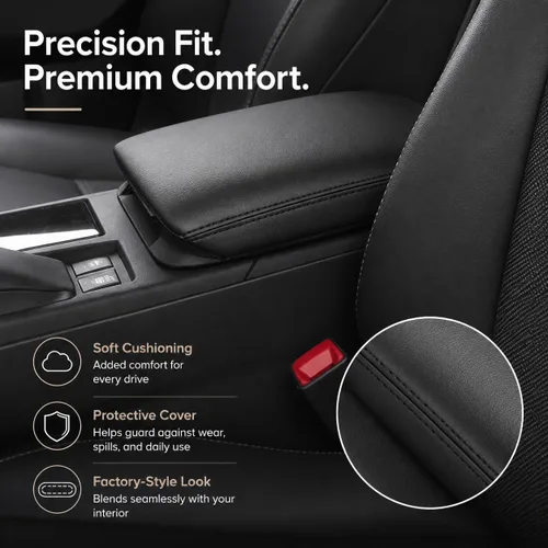 Vista 4 de Accesorios interiores personalizados para Lexus RX350 2010 2011 2012 2013 2014 2015 Cubierta de caja de reposabrazos tapa de consola central, cojín