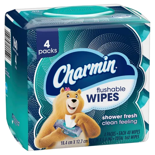 Vista 7 de Charmin Toallitas desechables, 160 toallitas en total (4 paquetes de 40)