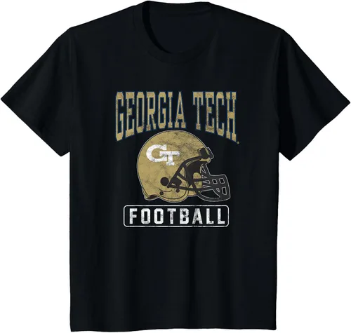 Vista 22 de Georgia Tech Yellow Jackets - Camiseta con casco de fútbol, Negro