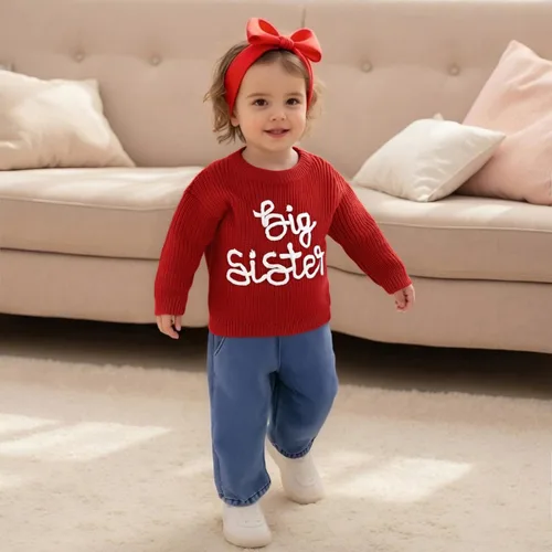 Vista 95 de VISGOGO Suéter a juego para hermanitas grandes y pequeñas, ropa de una sola pieza