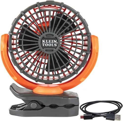 Vista 2 de Klein Tools Ventilador personal con opciones de montaje (PJSFM1) y altavoz Bluetooth (AEPJS1)