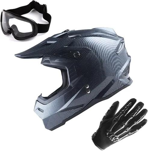 Vista 19 de 1Storm - Casco de motocross para adultos, BMX, MX, ATV, Dirt Bike, motocicleta cuádruple de cuatro ruedas, estilo de carreras, HF801 Sonic Blue