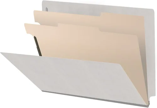 Vista 12 de Carpetas de color con pestaña final resistente, tamaño carta de 18 puntos, expansión de 2 pulgadas, 2 divisores, azul (caja de 10)