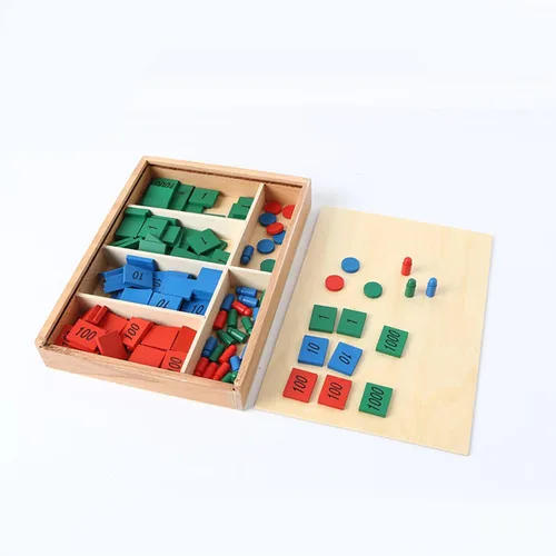 Vista 3 de New Sky Enterprises Professional Montessori Stamp Game Material Kids Counting Learning and Math Aids Juguete de madera