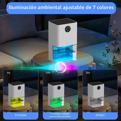 Vista 5 de Deshumidificador, deshumidificadores pequeños de 50 onzas para habitación del hogar, silencioso con apagado automático, deshumidificadores