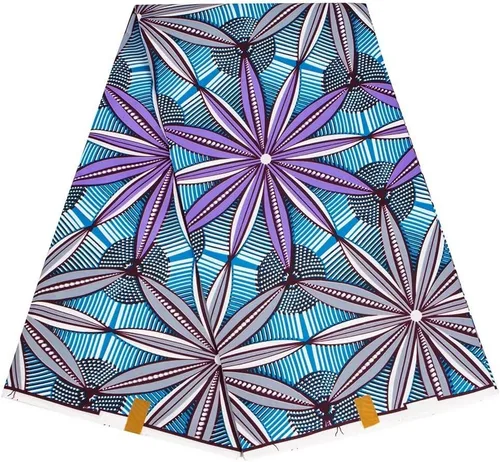Vista 16 de BintaRealWax Tela Africana Ankara de Poliéster con Impresiones de Cera 6 Yardas de Tela Africana Tradicional para Vestido de Fiesta PL536