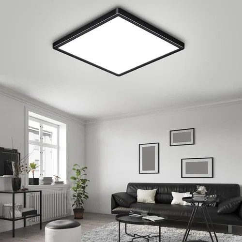 Vista 9 de Lámpara de techo LED empotrada de 12 pulgadas, 24 W, 3000 K/4000 K/6000 K, luz de techo LED ajustable, 2800 lm para dormitorio, cocina, pasillo