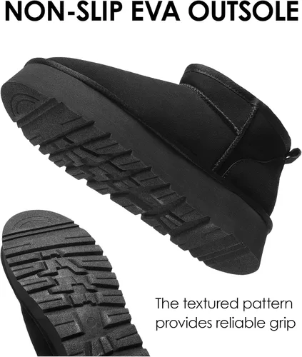 Vista 5 de DREAM PAIRS Botas de nieve para mujer, botas de invierno con plataforma y forro de piel sintética