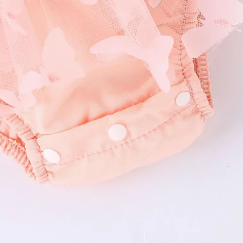 Vista 7 de Newborn Baby Girl 1st Birthday Outfit Floral Lace Tulle Romper Tutu Dress Headband Infant Princess Summer Clothes