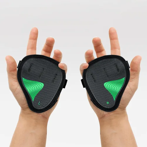 Vista 2 de Almohadillas de neopreno para levantamiento de pesas – Empuñaduras antideslizantes para hombres y mujeres – Guantes de entrenamiento alternativos