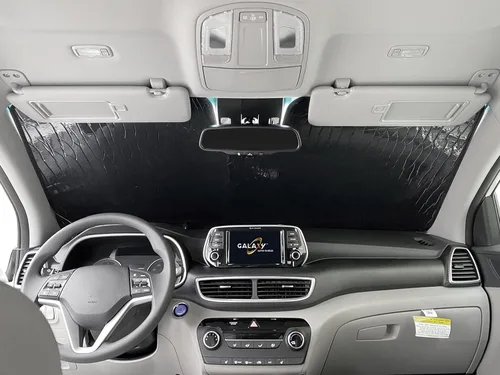 Vista 4 de Galaxy Auto Shield Parasol para parabrisas de ajuste personalizado para Nissan NV Van Cargo 2012, 2013, 2014, 2015, 2016, 2017, 2018, 2019, 2020