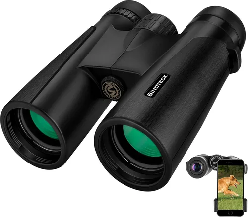 Vista 8 de Prismáticos de 10 x 42 para adultos, binoculares profesionales de alta definición BAK4 con lente de prisma para observación de aves, caza, viajes