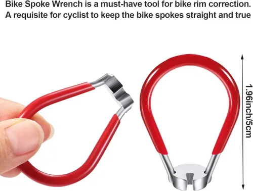 Vista 3 de 5 piezas de llave de radios de bicicleta herramienta de radios para bicicleta con palanca de neumático de 1 pieza Kit correcto de llanta