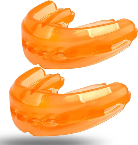 Vista 9 de 2 protectores bucales deportivos para adultos jóvenes, protectores bucales para aparatos ortopédicos, protectores bucales de lucha libre