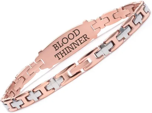 Vista 88 de LinnaLove Lady Medical Alert - Pulseras médicas de acero inoxidable para mujer, 7.5 pulgadas