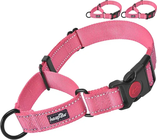 Vista 6 de haapaw Paquete de 2 collares de perro Martingale con hebilla de liberación rápida reflectantes para perros pequeños, medianos y grandes
