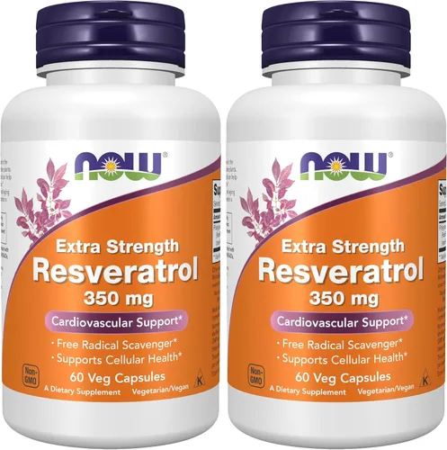 Vista 9 de NOW Foods Suplementos, Resveratrol de Fuerza Extra 350mg, Resveratrol Trans Natural de 700 mg de Extracto de Fallopia japonica, 60 Cápsulas Vegetales