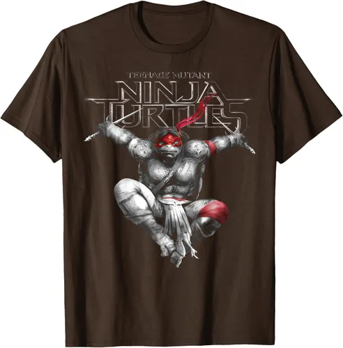 Vista 3 de Teenage Mutant Ninja Turtles Raphael Action Jump Camiseta Negro