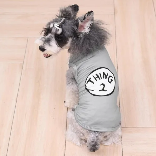 Vista 6 de CuteBone Paquete de 2 camisas para perros, ropa suave para mascotas, chaleco de verano transpirable para cachorros pequeños y ropa elástica