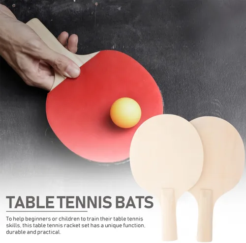 Vista 5 de TOYANDONA Raqueta de tenis de mesa DIY en blanco para raqueta de madera para juegos de tenis de mesa y juguete deportivo de entrenamiento para niños