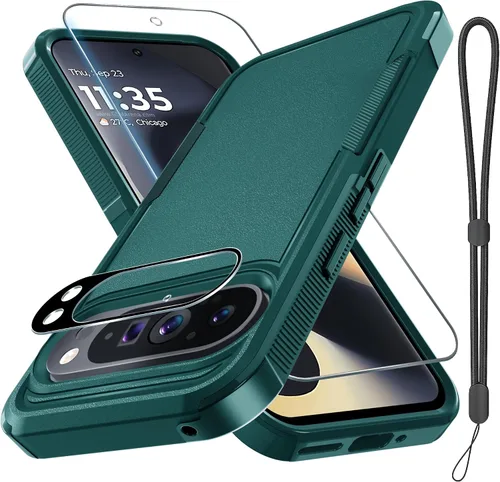 Vista 23 de Funda para Google Pixel 7A, Funda Protectora de Teléfono de Cuerpo Completo Resistente de Trabajo Pesado Robusta a Prueba de Golpes con Correa