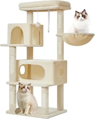 Vista 18 de Taoqimiao - Árbol para gatos, torre de 38.5 pulgadas para gatos de interior, adecuada para gatitos con lujoso condominio para gatos con cestas