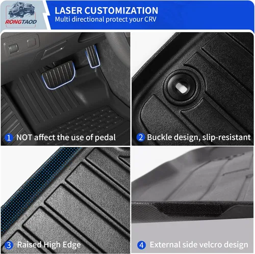 Vista 4 de Rongtaod Alfombrillas de Piso Compatibles con Honda CRV 2023 2024 2025 2026 Forro de Maletero Forro de Carga Alfombrilla de Carga Protector
