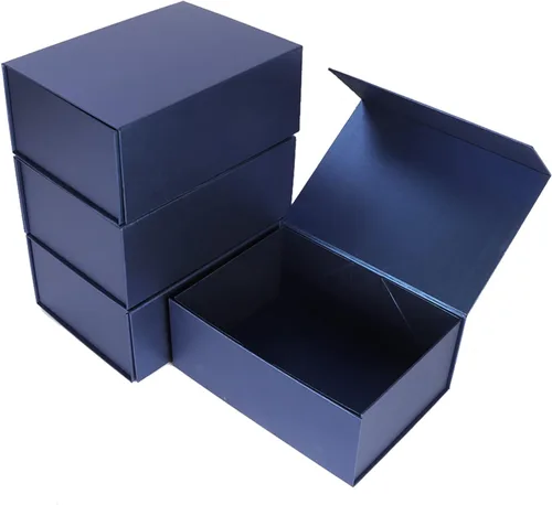 Vista 37 de Ditwis Caja de regalo de 12x9x4 pulgadas con tapa de cierre magnético, caja magnética negra y dorada para boda, propuesta de padrinos y damas
