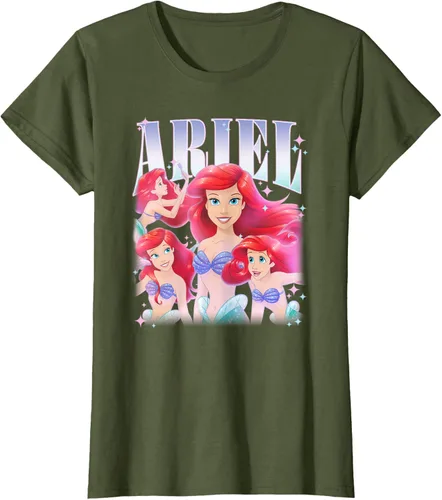 Vista 64 de Disney Camiseta de la princesa Ariel de la Sirenita Multi Pose, Negro