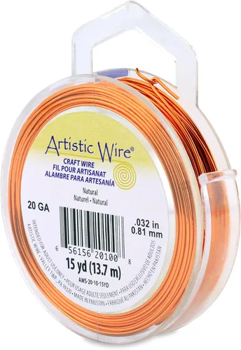 Vista 139 de Artistic Wire, Alambre de cobre de color chapado en plata de calibre 18, resistente al deslustre, amatista, 20 pies
