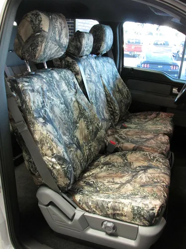 Vista 2 de Durafit Seat Covers, F480-XD3-C- Ford F150-F550 XL y Lariat 40/20/40 Asiento dividido con consola central de apertura en XD3 Camo Endura