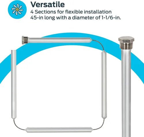 Vista 3 de Eastman Varilla de ánodo de aluminio flexible de 45 pulgadas para calentadores de agua, 60145