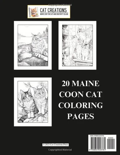 Vista 2 de Maine Coon Cat Coloring Book