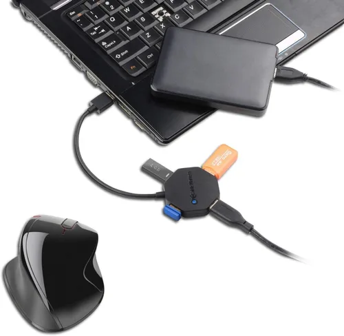 Vista 5 de Cable Matters Hub USB Ultra Mini de 4 puertos (concentrador USB 3.0, base USB3)