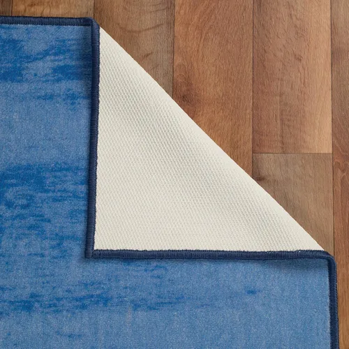 Vista 4 de Woven Trends Alfombra de área contemporánea y moderna, 046 Vintage Solid Cloud, extremadamente duradera y resistente a las manchas, elegante con Azul