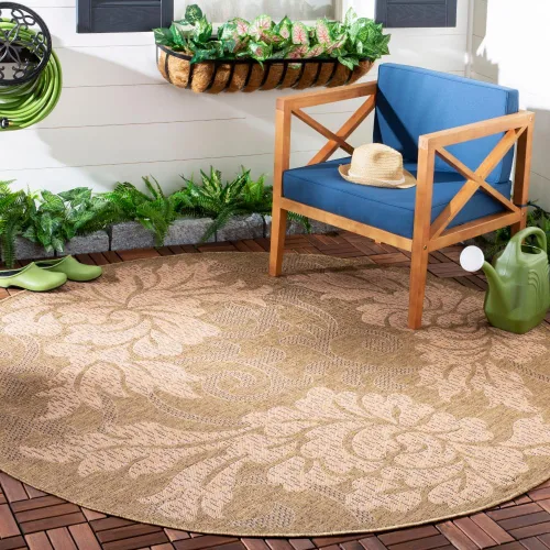 Vista 16 de SAFAVIEH Courtyard Collection CY6957 - Alfombra de pasillo de 2 pies 3 pulgadas x 6 pies 7 pulgadas, color ladrillo natural para interiores