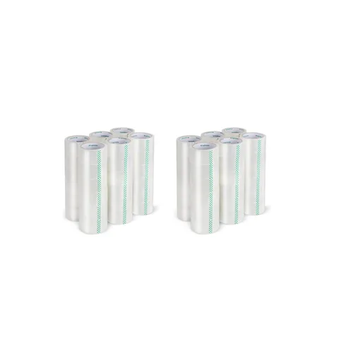 Vista 9 de Clear Packing Tape, Heavy‑Duty 2.4 Mil Shipping Tape Rolls, 2 Inch Wide High Adhesive Box Sealing Tape for Shipping, Moving, Storage & Bulk Business