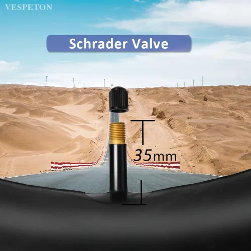 Vista 5 de Tubo de bicicleta de 20 x 4.0 pulgadas con válvula Schrader AV35 mm, tubos interiores de bicicleta eléctrica de goma butílica premium, paquete de 2