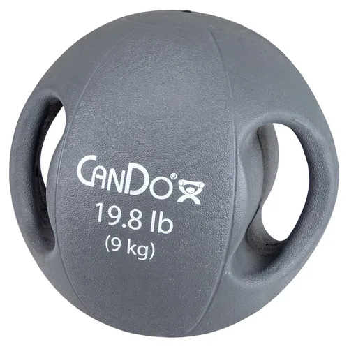 Vista 11 de CanDo Balón medicinal moldeado de doble mango para entrenamiento de fuerza, entrenamientos de núcleo, calentamientos, cardiometría y pliometría