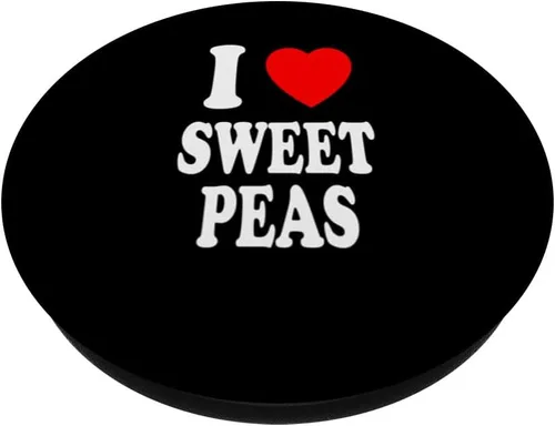 Vista 2 de I Heart (Love) Sweet Peas Gardening Botany Botanist PopSockets Standard PopGrip