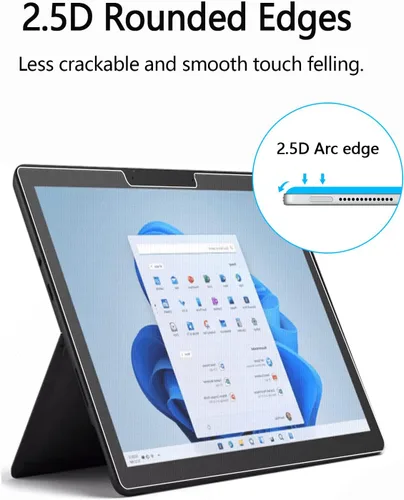 Vista 6 de Adeway [Paquete de 2] Protector de pantalla de papel para Microsoft Surface Go 4/3/2/1 (LCD 10.5 pulgadas) Mate/Vidrio templado/como escritura