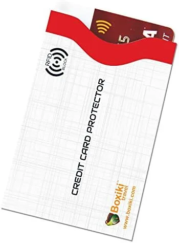 Vista 3 de Boxiki Travel - Fundas de bloqueo con código de color (12 fundas para tarjetas de crédito), color blanco