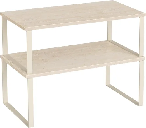 Vista 18 de SONGMICS Estante Organizador de Gabinete, Juego de 2 Estantes de Encimera de Cocina, Almacenamiento de Cocina, Estante de Especias, Apilable