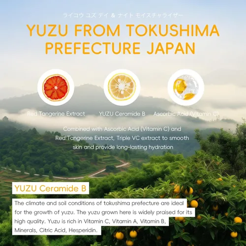 Vista 4 de LAIKOU YUZU - Set de cuidado de la piel con suero, limpiador, tónico, crema de ojos, crema hidratante de día y noche para mujeres, adolescentes