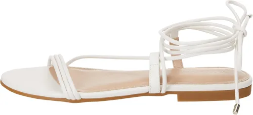 Vista 7 de The Drop Sandalias planas Samantha con cordones para mujer