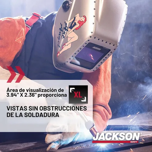 Vista 5 de Jackson Safety Insight - Casco de soldadura ADF, ultraligero, capucha de soldadura de oscurecimiento automático con diseño de carcasa HLX, ANSI