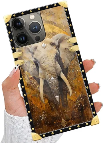 Vista 30 de Funda compatible con iPhone 14 Pro Max (6.7 pulgadas), hermosa mariposa Flosers dorada, de lujo, suave TPU duro, parte trasera de policarbonato